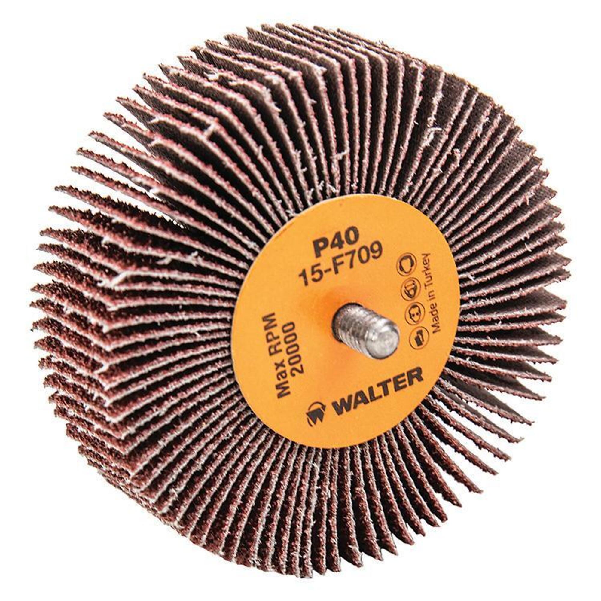 Walter Coolcut Flap Wheels — 3in. x 1in. x 1/4-20, GR40, 10 Pcs, Model# 15F709